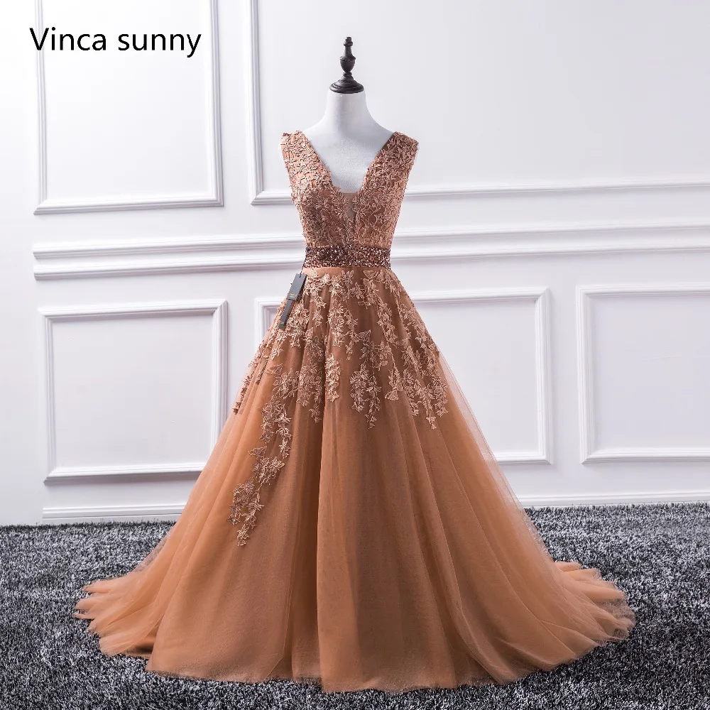 Robe de bal longue en dentelle, col en V, Sexy, pour femmes, en Tulle, avec des Appliques de perles, robe de princesse, Vintage, robes de soirée, 2022