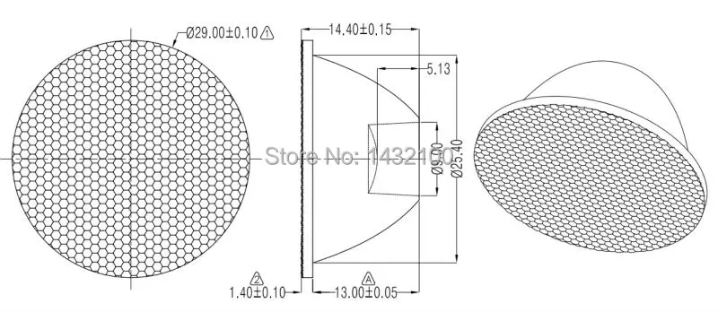 40degree -Diameter 32.5mm Led lens for CREE XML,XHP50|Seoul MJT 4040|Federal 5050(HX-HCV-40L)