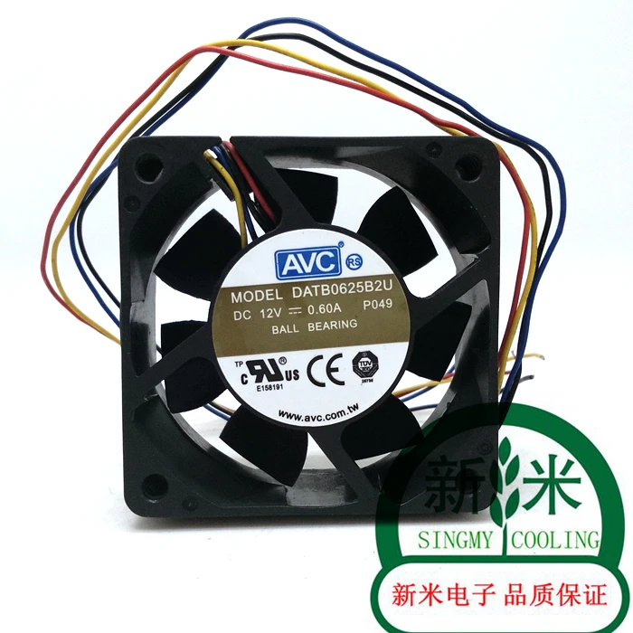 

USED AVC 6025 DATB0625B2U 12V 0.60A 6CM 4lines server ATX cooling fan