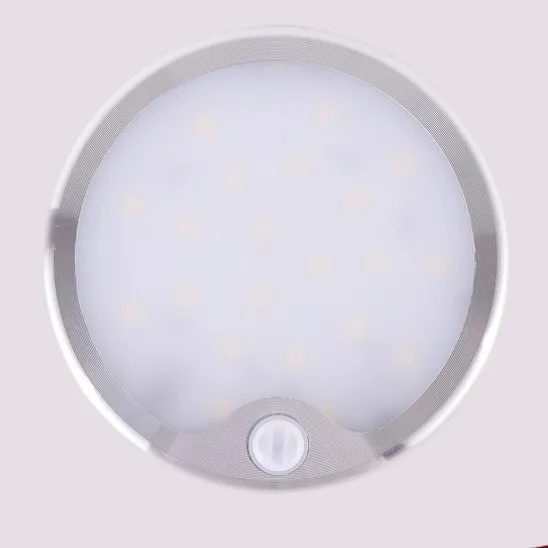 Pir motion sensor light 12v LED Under Cabinet Lighting Round Aluminum Kitchen light PIR IR Infrared Human Induction Lamp