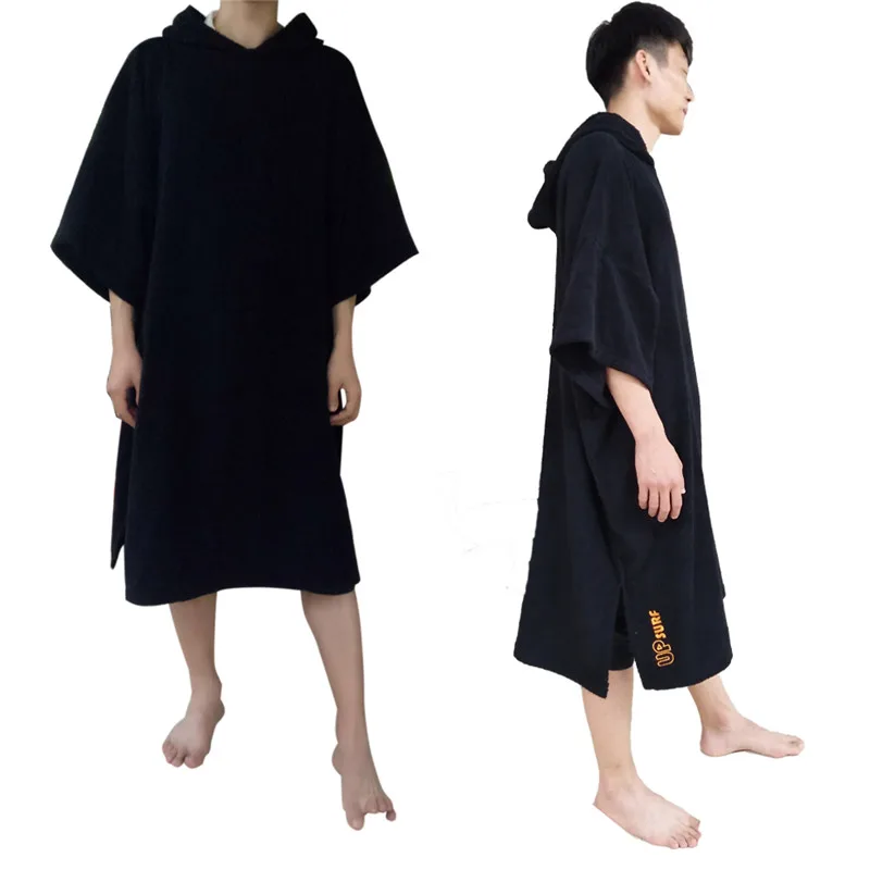 Surf poncho for adult, surf poncho, changing robe, towel with hood for swimming, beach sports,100% cotton, oversize