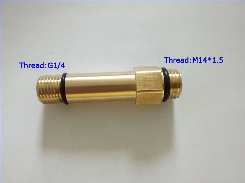 copper connector adapter Male M14*1.5 - Male G1/4 extension for foam generator lance washing gun bubble foamer