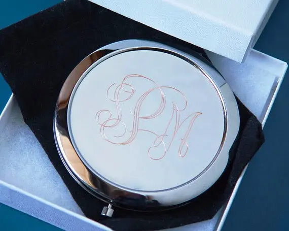 

personalized compact mirrors bridesmaid gifts graduation gift free custom engraving 200pcs/lot free shipping