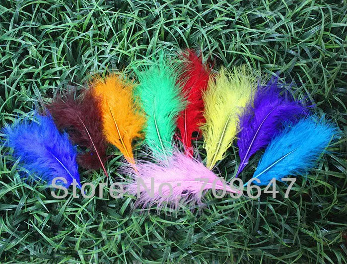 

Colorful Feathers! 200pcs/Lot 10-16cm LOOSE Turkey MARABOU Feathers for Fly Tying 12Colours Available