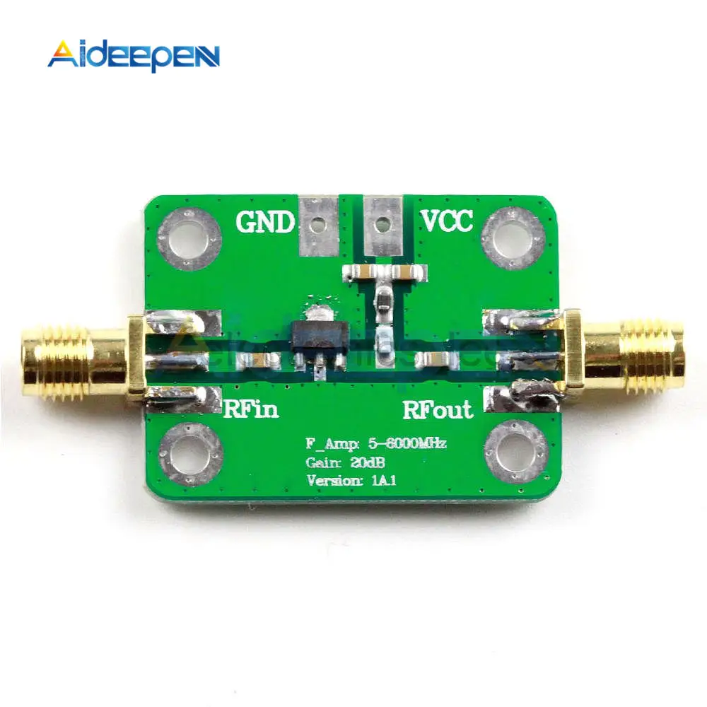 5 - 6000MHz 6 GHz Gain 20dB RF Ultra-wideband Power Amplifier RF Signal Amplification Module DC 5V