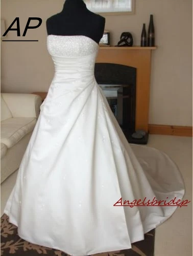 ANGELSBRIDEP-vestido De Novia largo hasta el suelo, traje Formal De boda, gran oferta