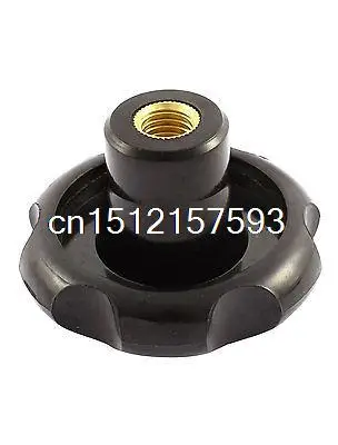 M12 암나사 68mm 헤드 직경 나사 클램핑 손잡이 그립 검정색