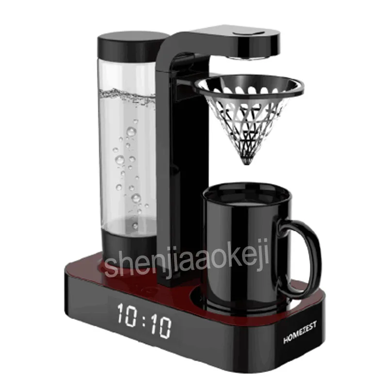 Machine à café domestique 220v 600w, 1 pièce, horloge automatique, américain, mini cafetière de bureau, poinçon à la main