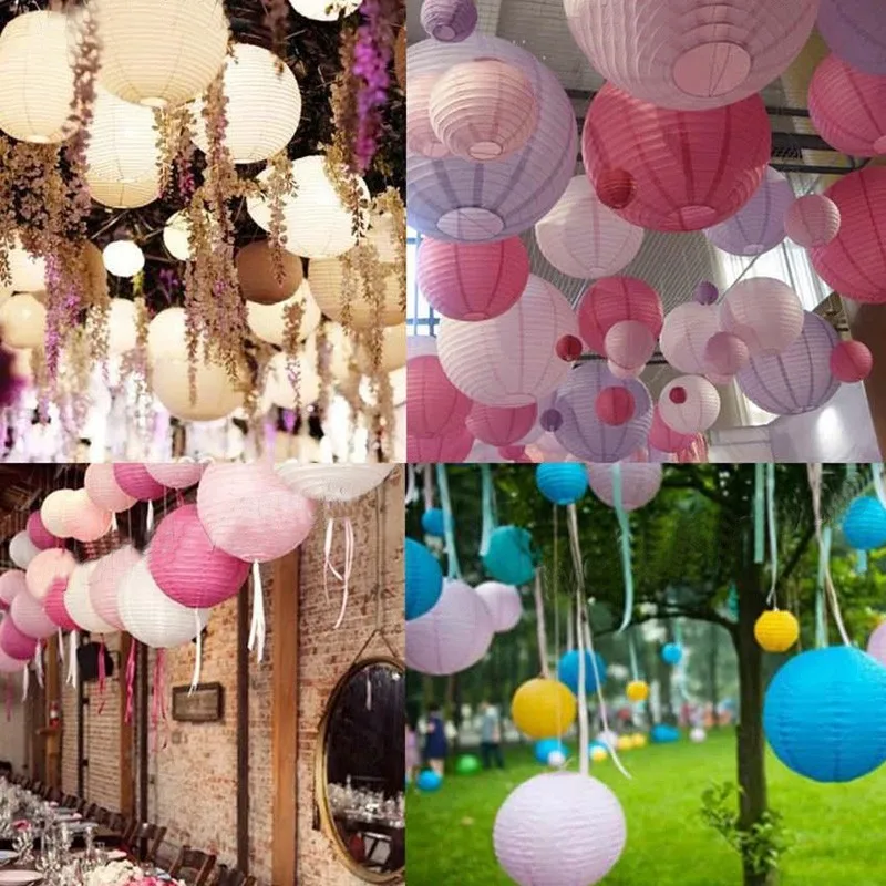 Mulit color option 8'' (20cm)  Chinese paper lantern round lamp Wedding Decor glim festival decoration Lampion party scaldfish