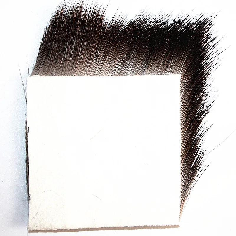 KKWEZVA 8X8cm Body Deer Hair Patch Caddis Stimulater lej pływający suchy materiał muchowy wędkarstwo wiązanie muchowe skrzydło Natural Color — zdjęcie 6