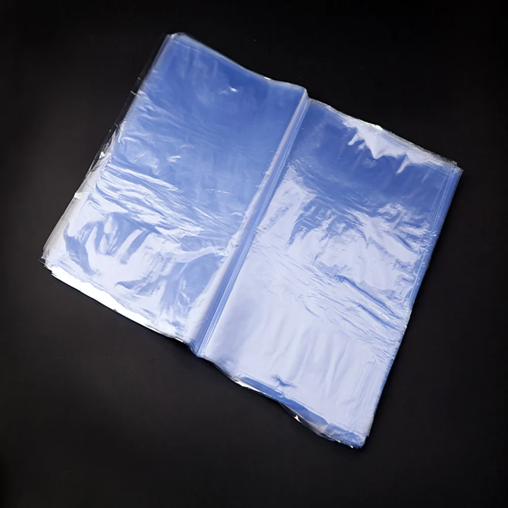 

300Pcs/Lot 3"x7.9" ( 7.5*20cm) Soft Transparent Blow Molding PVC Heat Shrinkable Bags Film Cosmetic Storage Pack Wrap Materials