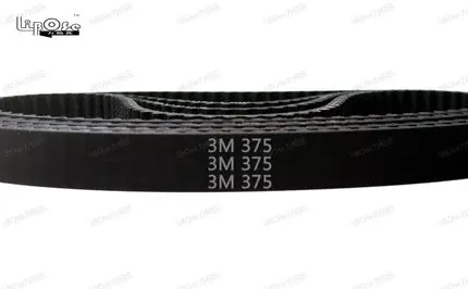 

10 pieces 375 HTD3M timing belt length 375mm width 9mm 125 teeth rubber closed-loop 375-3M-9 S3M 3M 9 pulley for CNC machine