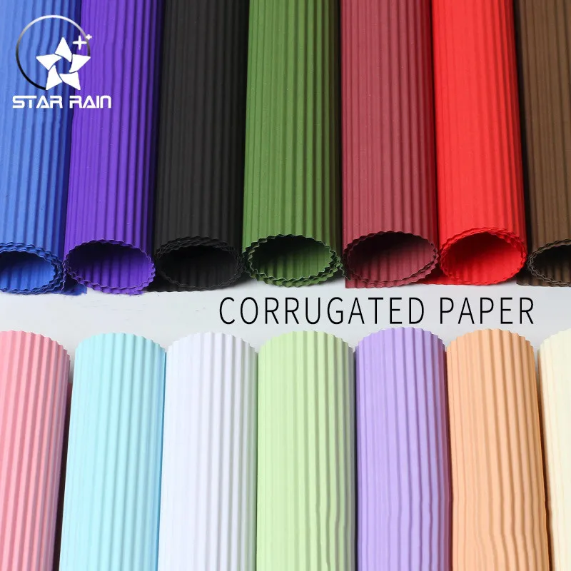 20pcs corrugated paper wrapping flower packaging papers flowers gifts packing flower bouquet wedding decor wrapping paper decor