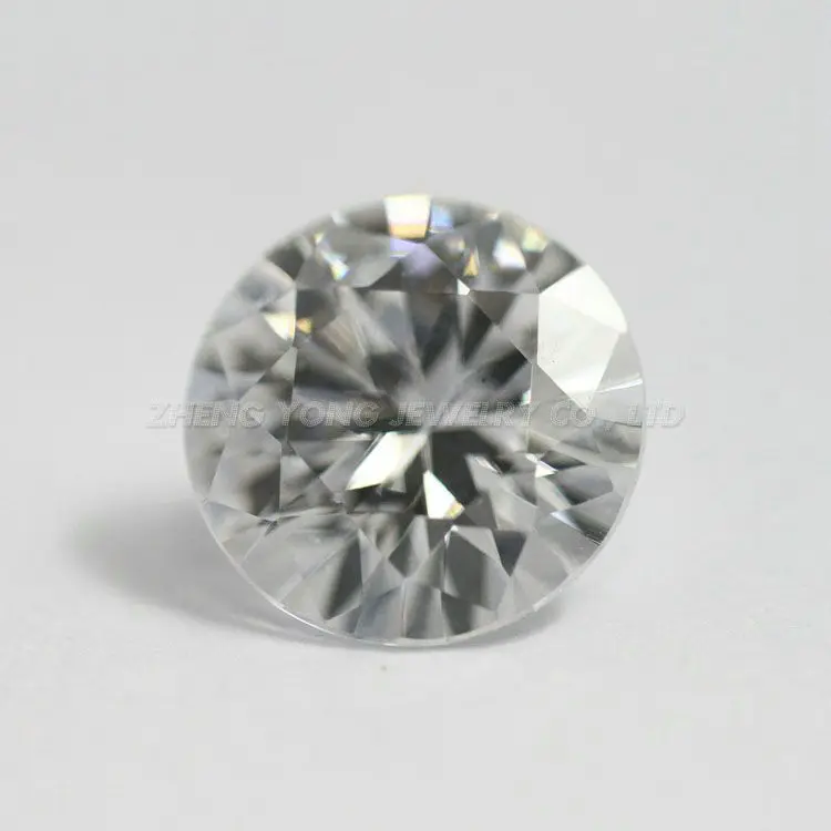 Hot!! 5A 6.0mm Round Brilliant Cut Loose White Cubic Zirconia Machine Cut Clear Synthetic CZ Stone For Trendy Jewelry 200pcs/lot