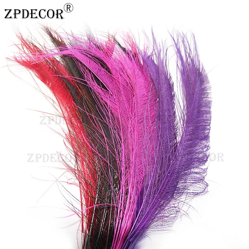 

30-35CM 12-14 Inch Beautifully Peacock Swords Cut Feathers Dyed for DIY