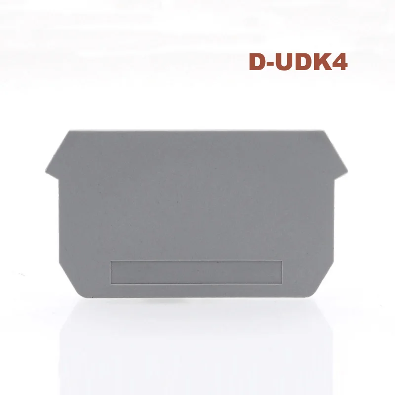 5/10Pcs D-UDK4 Terminals End Plate Double Inlet And Outlet UDK-4 Din Rail Terminal Block Bornier Sealing Baffle Flaps Separator