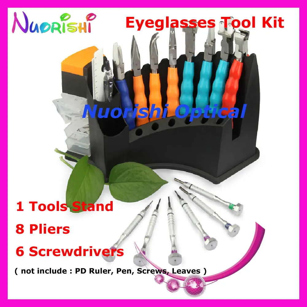 

High Quality Glasses Repairing Tool Kit Set 8 Pliers 6 Screwdriver B08AC