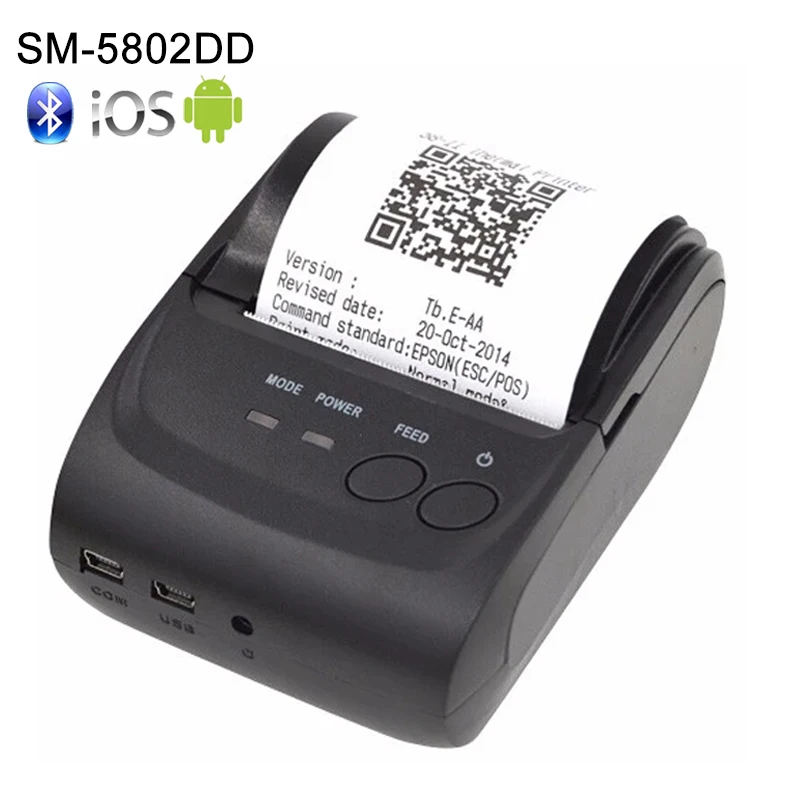 Mini Impressora Térmica sem Fio Bluetooth Android Sdk Livre 58 mm