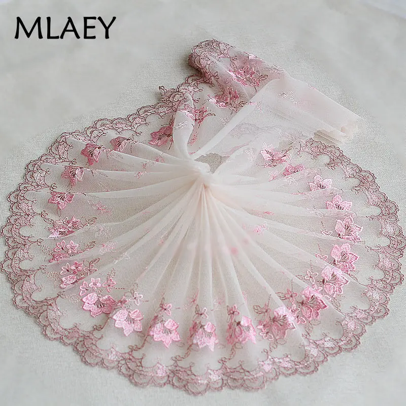 MLAEY 2Yards Pink Exquisite EmbroideryLace Trim High Quality Lace Fabric DIY Craft&Sewing Dress Clothing Accessories