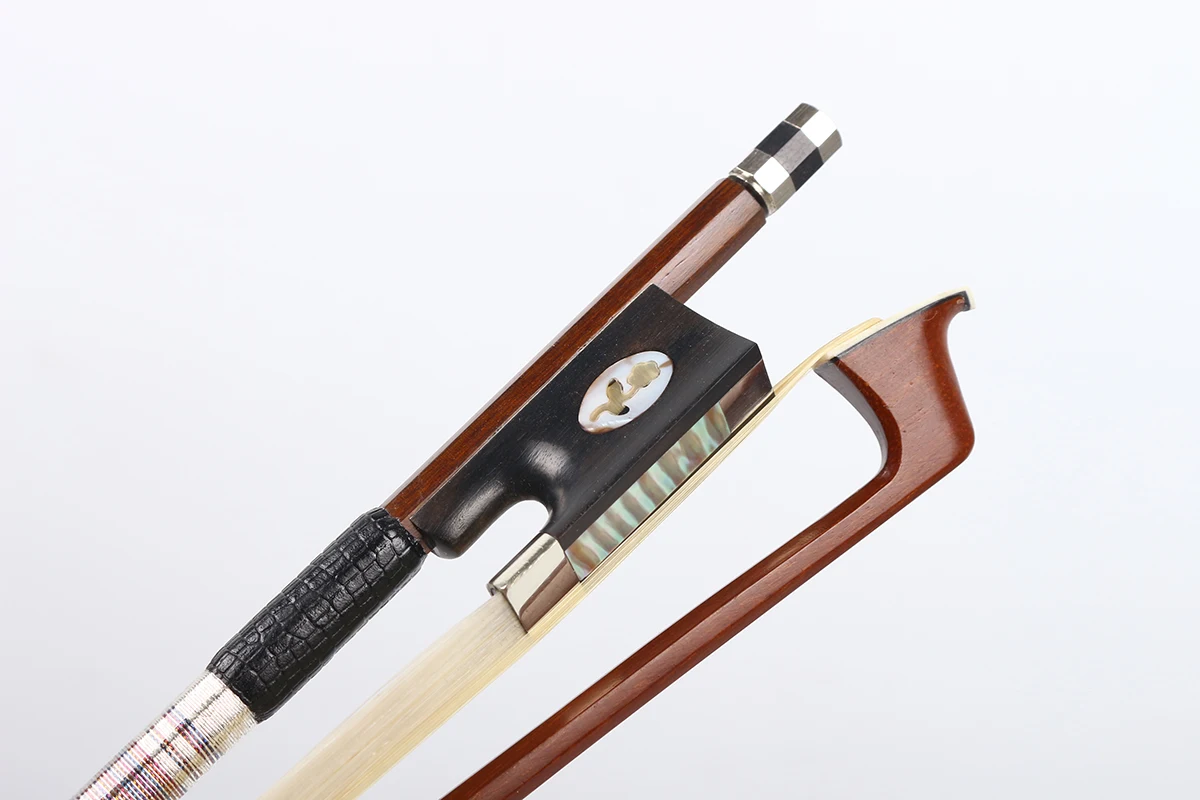 

Yinfente Advanced Violin Bow 4/4 Brazilwood Bow Stick Greet Balance Natural HorseTail Ebony frog