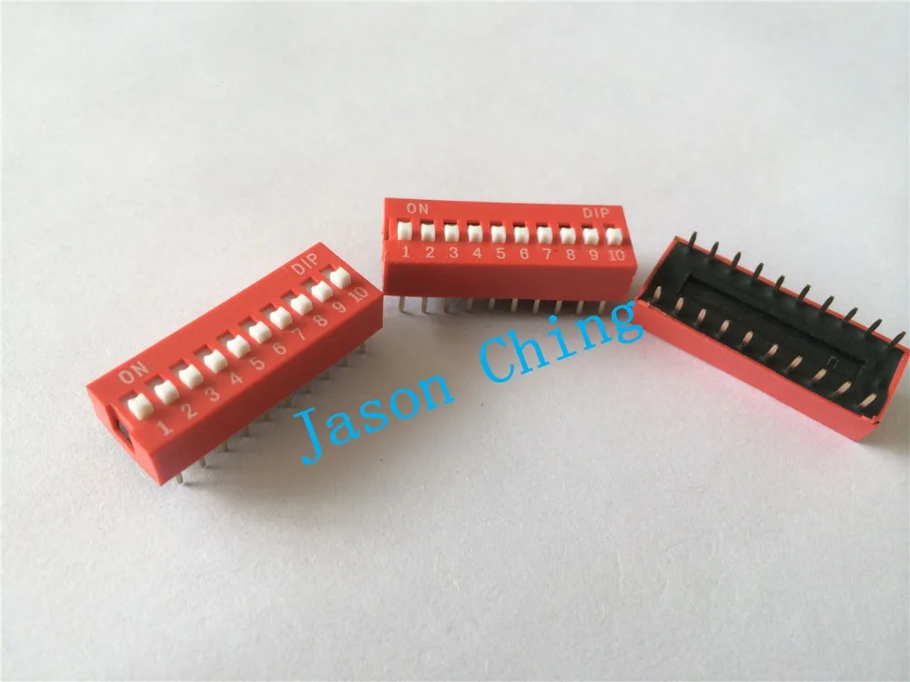 

100pcs 10P 10 Position DIP Switch 2.54mm Pitch 2 Row 20 Pin Slide DIP Switch