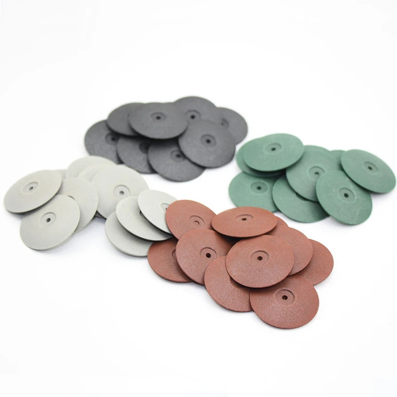 40pcs/set Dental Rubber Polishing wheels Disc Jewelry Rotary Tool Metal Polisher Mixed 22*3.5mm