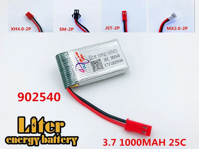 X400/X500/X300C/X800/1315/HJ818/HJ819 3.7V 1000mAh 25c Lipo Battery 902540 RC Quadcopter Drone Spare Part 3.7 v battery