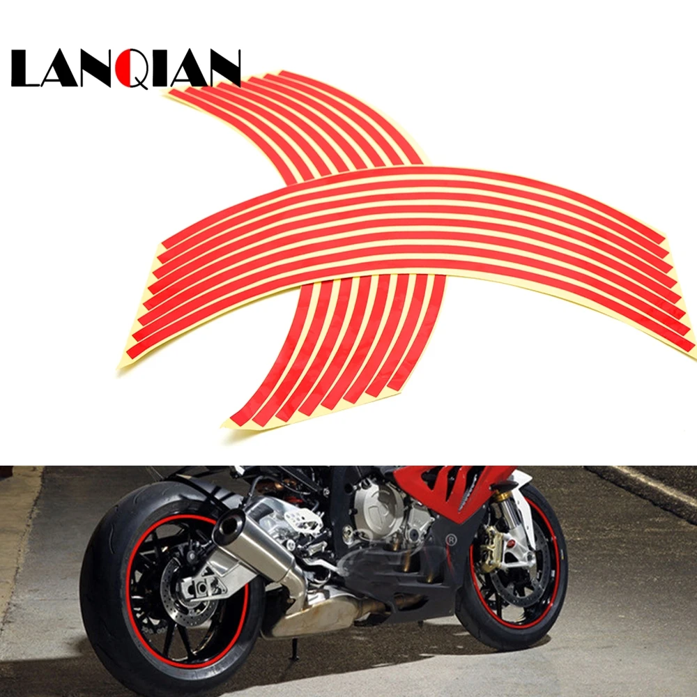 

motorcycle sticker Colorful motor wheel stickers Reflective Rim Strip for Yamaha Fazer 600 FZ6S FZ6N FJ-09 FJR 1300/ES TDM 900