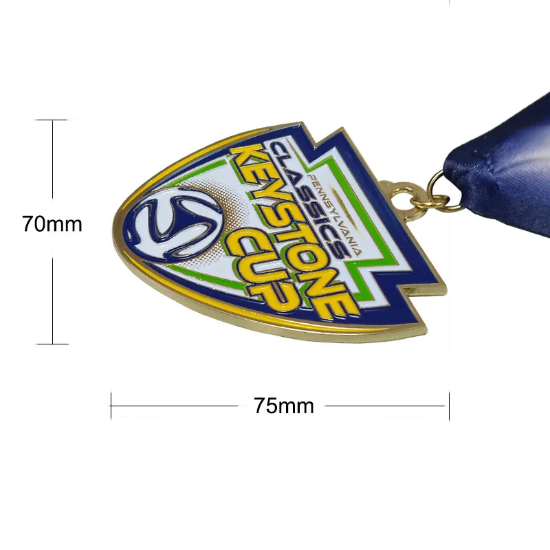 Professional custom football medals promotion plating paint medals