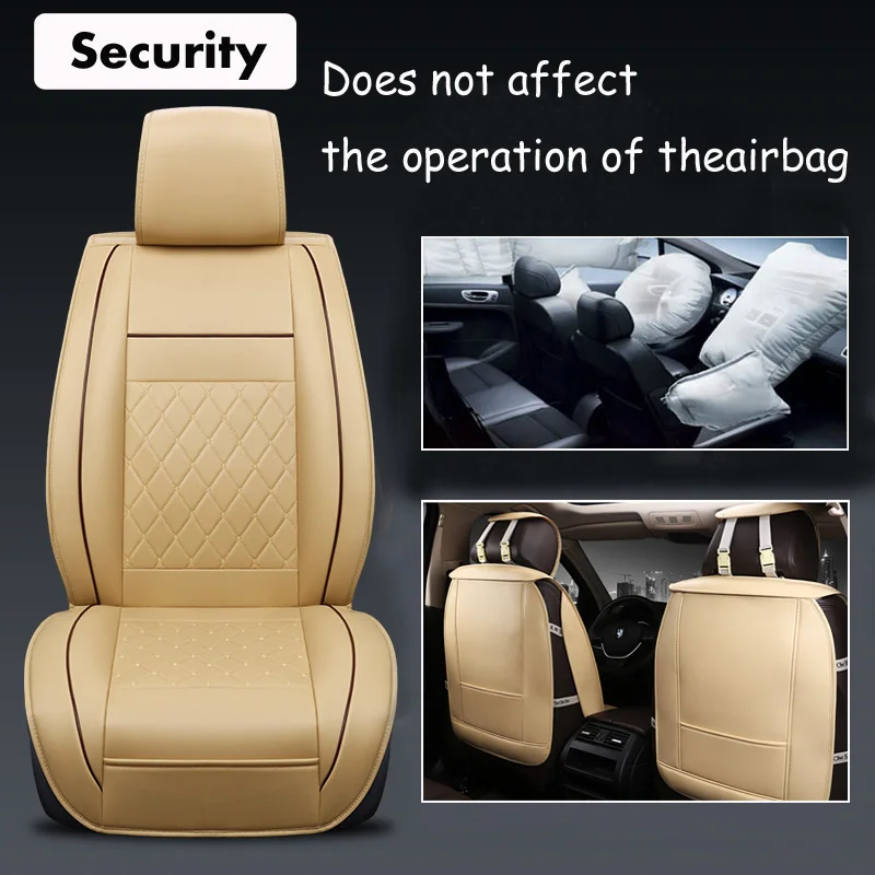 5 Seats Universal Car Seat Cover PU Leather Auto Front Back Rear Seat Cushion Protector Mat Keep Clean For Most Car Car Interior