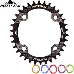 MOTSUV Bicycle Crank 104BCD Oval 32T 34T 36T 38T Chainring Narrow Wide Ultralight MTB Bike Chainwheel Circle Crankset Plate