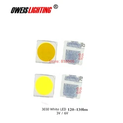 50PCS 3030 WHITE LED 120-130LM ( 3V-300mA / 6V-150mA ) 6000-6500k / 2800-3200k / 4000-4500k Super Bright