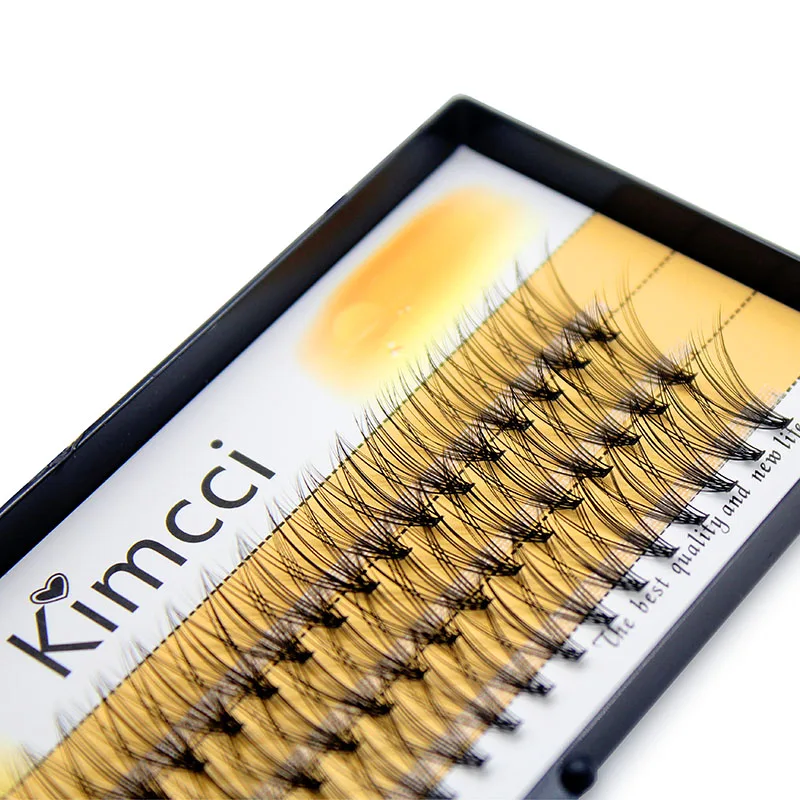 Kimcci 0.07C 20D Professional Individual Eyelash Extension Natural Long Black Effect Makeup False Cluster Eyelashes Soft Cilia