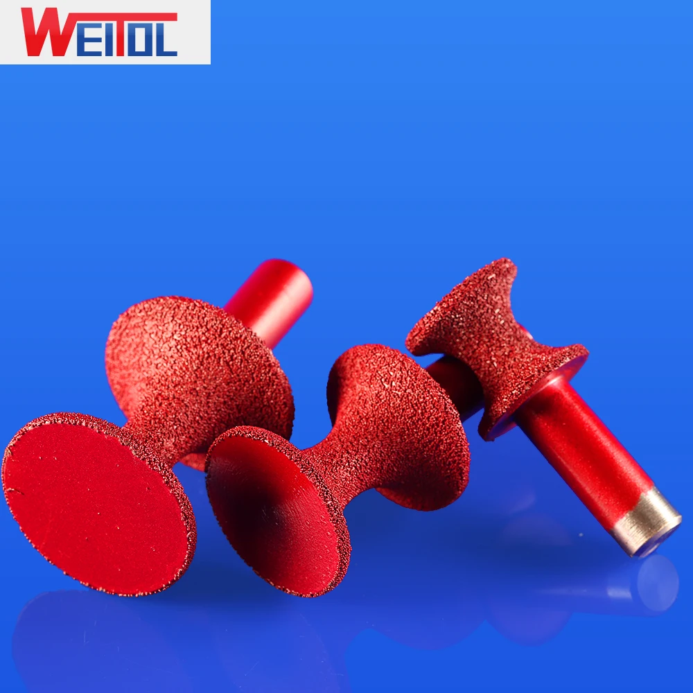 WeiTol spedizione gratuita 1 pz frese semicircolari smerigliate diamantate punte in pietra da 12.7mm per fresa per incisione su granito