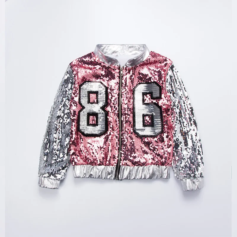 Kids Sequin Ballroom Jazz Shirt Top Pant for Girls Boys hip Hop Dancewear Stage Costumes Children Party Dancing Clothes Outfits