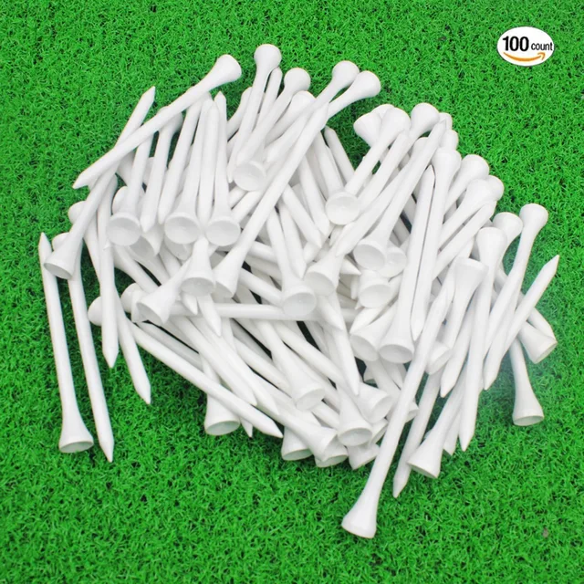 CRESTGOLF 3-1/4 "drewniane koszulki golfowe 83mm Golf drewniane koszulki akcesoria golfowe 5 kolorów do wyboru 100 sztuk/paczka
