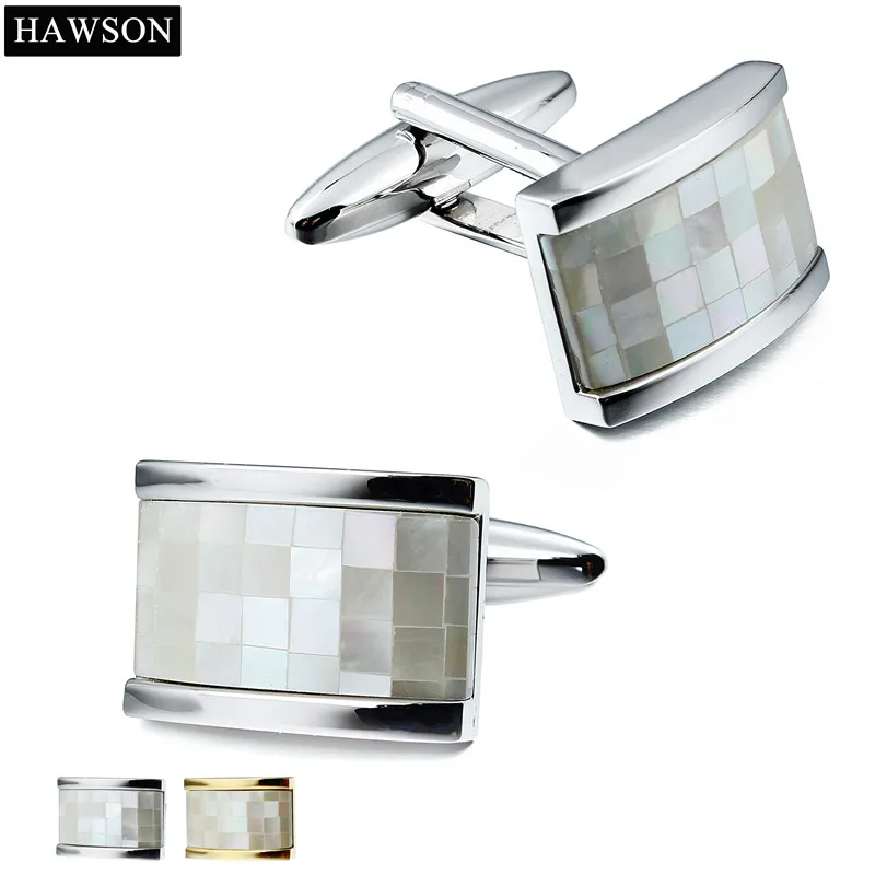 HAWSON Mother of Pearl / Seashell Cufflinks Free Shipping 2 Color Cufflinks Alternative Men's Shirt Button shirt cufflinks