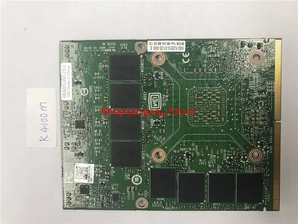 

N15E-Q3-A2 K4100M K 4100M K4100 4G VGA Graphic Card For DELL M6700 M6800 HP 8770W ZBOOK15 G1 G2 Test 100%