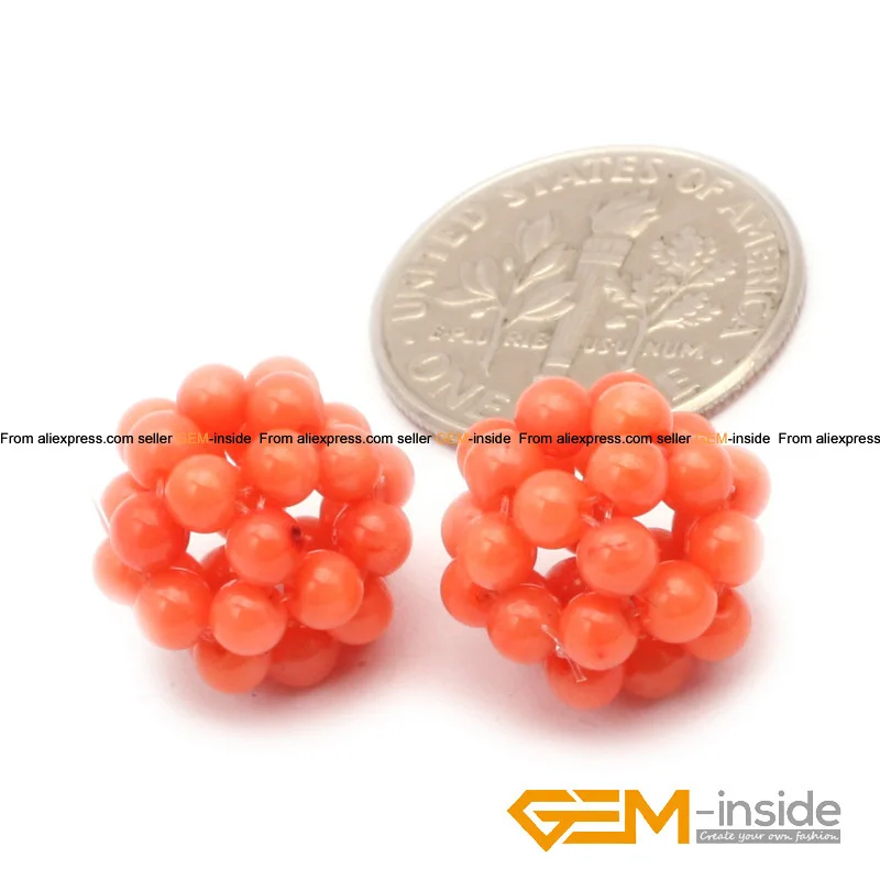 Coral: 12mm Coral Beads Natural Coral Beads Dyed Color DIY Beads For Jewelry Making Beads 2 PCS To Sale Free Shipping