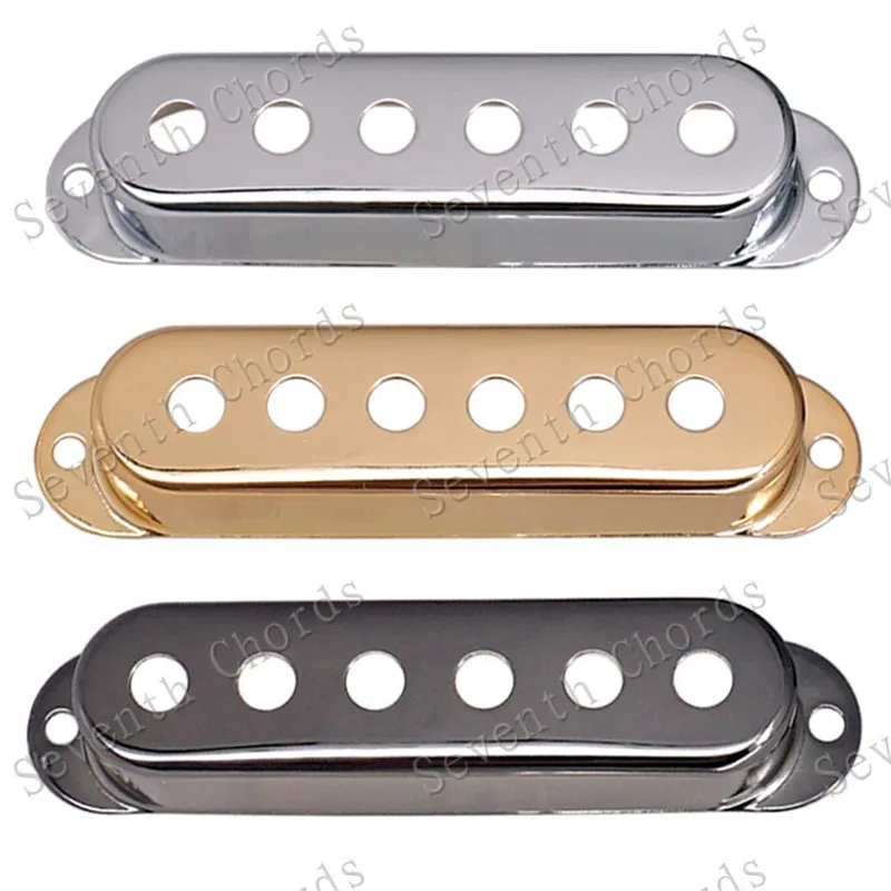 3 Stück Messing-Humbucker-Tonabnehmer mit einzelner Schiene, Tonabnehmerabdeckungen für E-Gitarren-Zubehör, drei Farben zur Auswahl. – Detail 1