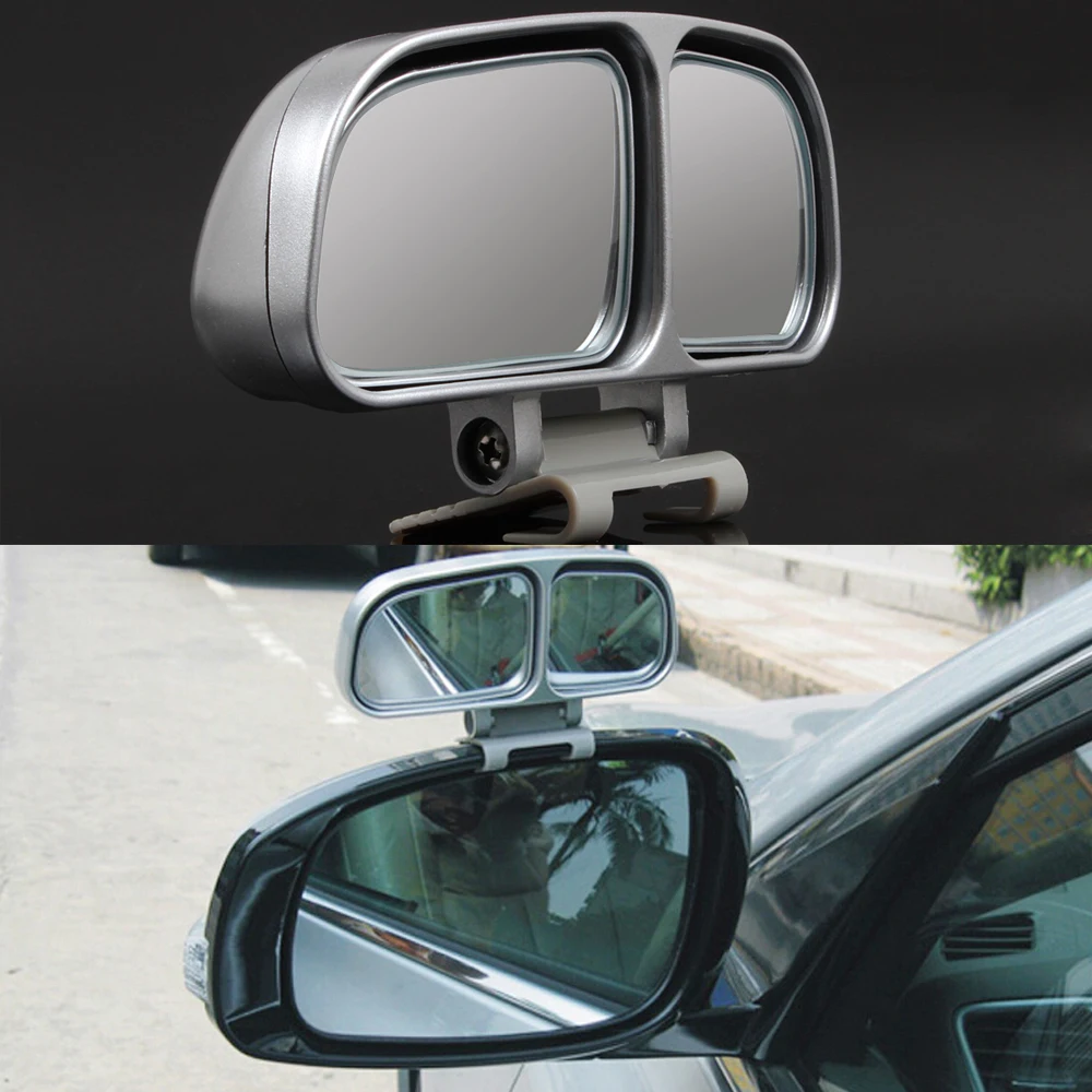 1 Pair Car Mirrors Auto Rearview Mirror Wide Angle Side RearView Car Universal Blind Spot Square Mirror of 2 Colors