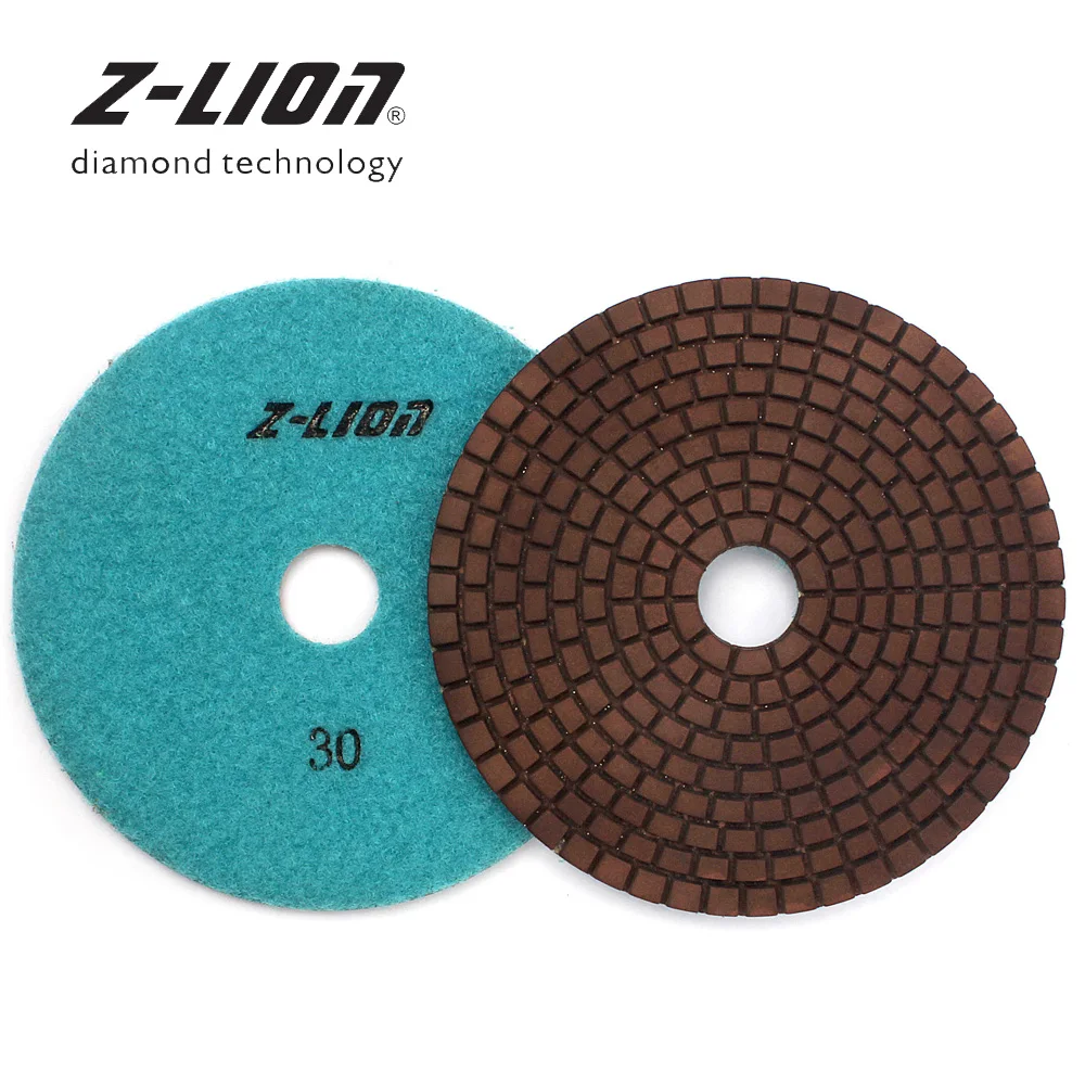 Z-LEAP 125mm Copper Bond Diamond Polishing Pad For Stone Granite Marble Wet Grinding Disc Diamond Copper Filling Abrasive Tool