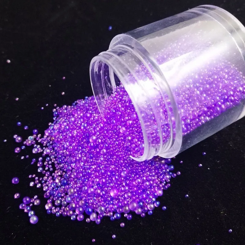 10ML Crystal Glass Caviar Beads Glitter Rhinestones for Nails Design Nail Art Decoration Tiny 3D Micro Beads Ball 12 Colors PA08