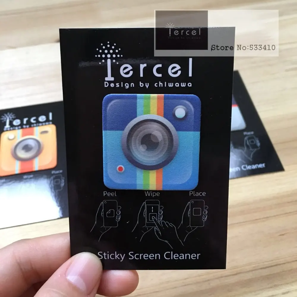 400pcs 40x30mm high quality little sticky phone cleaners/Small micro cleaning pad+ print your own logo + free shipping by FedEx