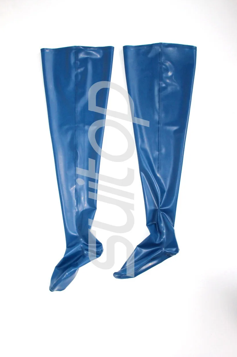 100% natuurlijke rubber kousen in hight quanlity niveau latex in blauw