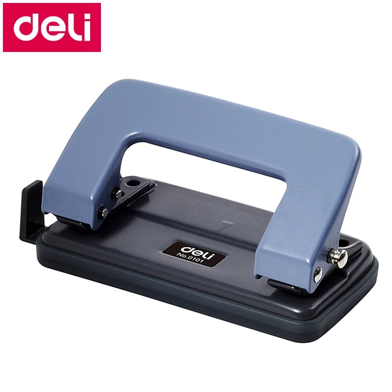 Deli 0101 Office Desk 6mm Hole Punch  Binding Hole Punch Two Holes 80mm Distance Punch 80g Papers 10 Sheets