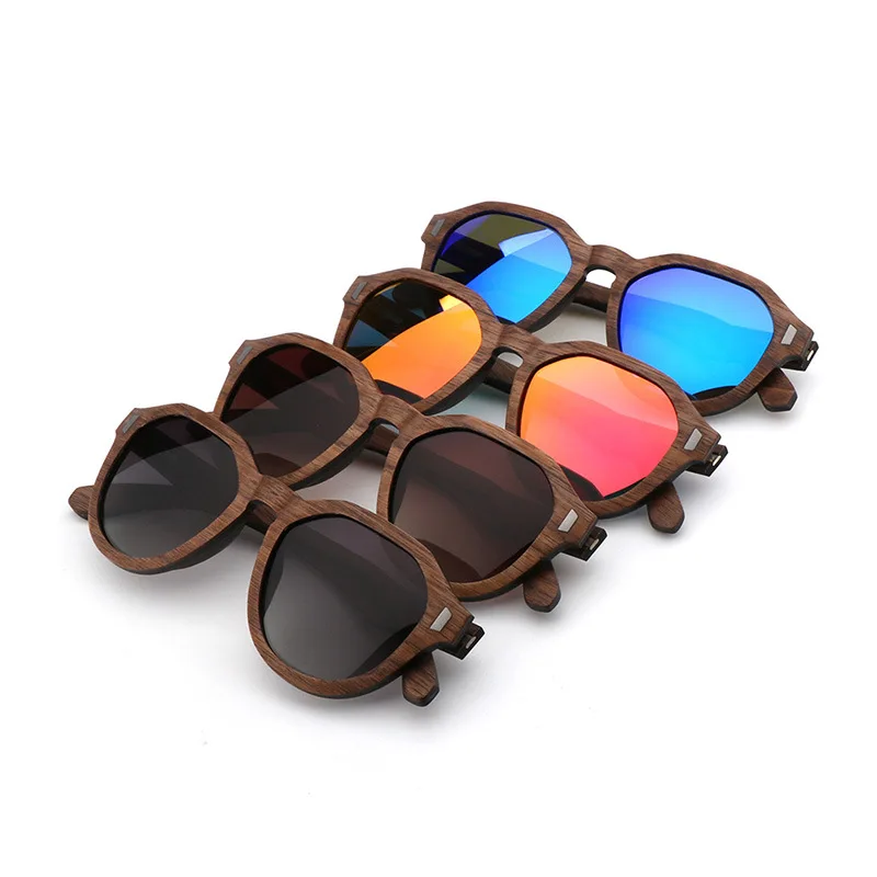 Fashion Oversize Wood Polarized Sunglasses For Men/Women 100% Handmade Wooden Frame
