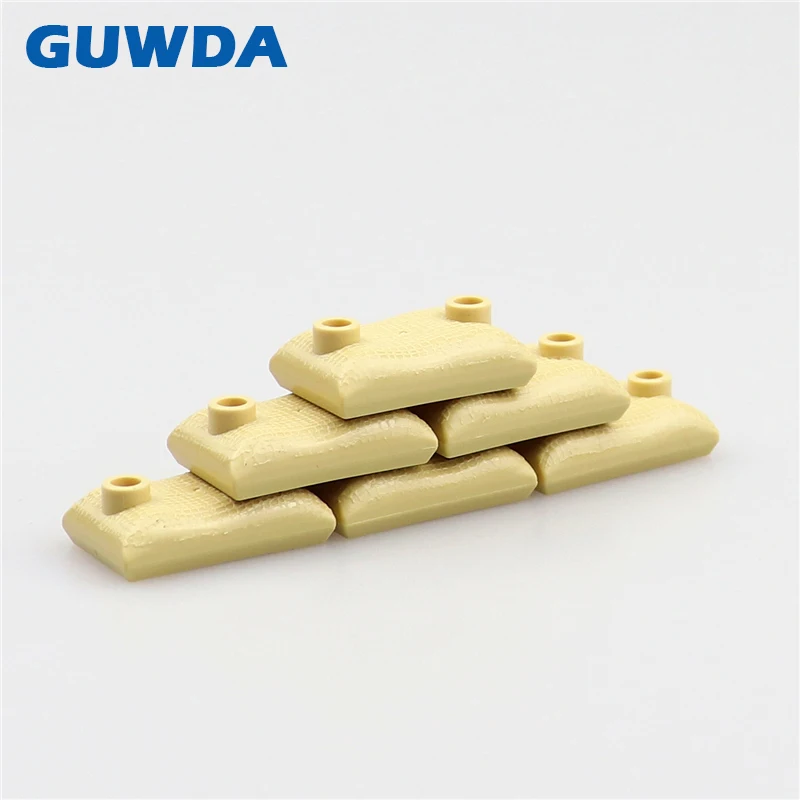 MOC Military Base Weapon Accessories Pack Sandbag Building Blocks Compatible Legoed Army Soldiers World War 2 Parts Bricks Toys