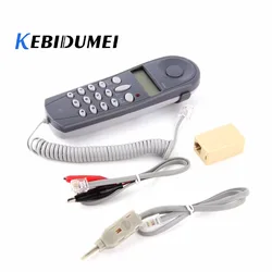 kebidumei Hot C019 Telephone Phone Butt Test Tester Lineman Tool Network Tester Cable for Telephone Line Fault