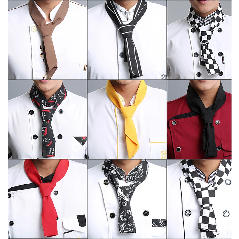 new Free Shipping High quality neckerchief hotel uniform chef uniform restaurant neckerchief cook scarf chef scarf